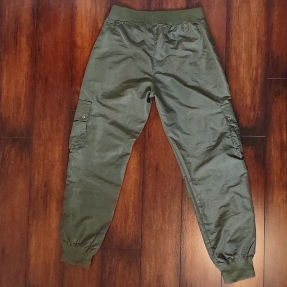 Olive Green Satiny Jogger - Picture 4 of 4